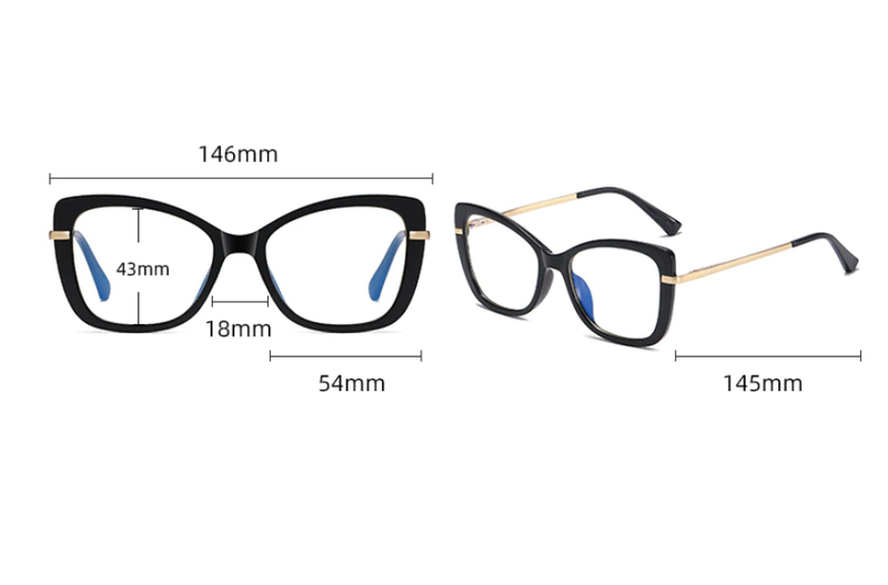 Óculos Clip on Borboleta (2 em 1)