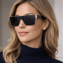 Óculos de Sol Quadrado Oversized Micaely