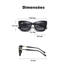 Óculos Gatinho Clip On Laura (2 em 1)