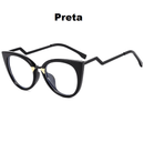Armação de Óculos Gatinho com Curvatura - Eleganzi