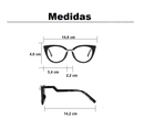 Armação de Óculos Gatinho com Curvatura - Eleganzi