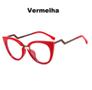 Armação de Óculos Gatinho com Curvatura - Eleganzi