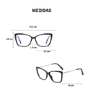 Armação de Óculos Quadrada Lia - Eleganzi