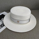 Chapéu de Palha com Pérolas - Eleganzi