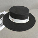 Chapéu de Palha com Pérolas - Eleganzi