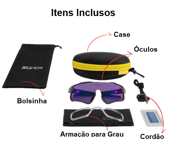 Óculos de Sol Esportivo PlayHard - Eleganzi