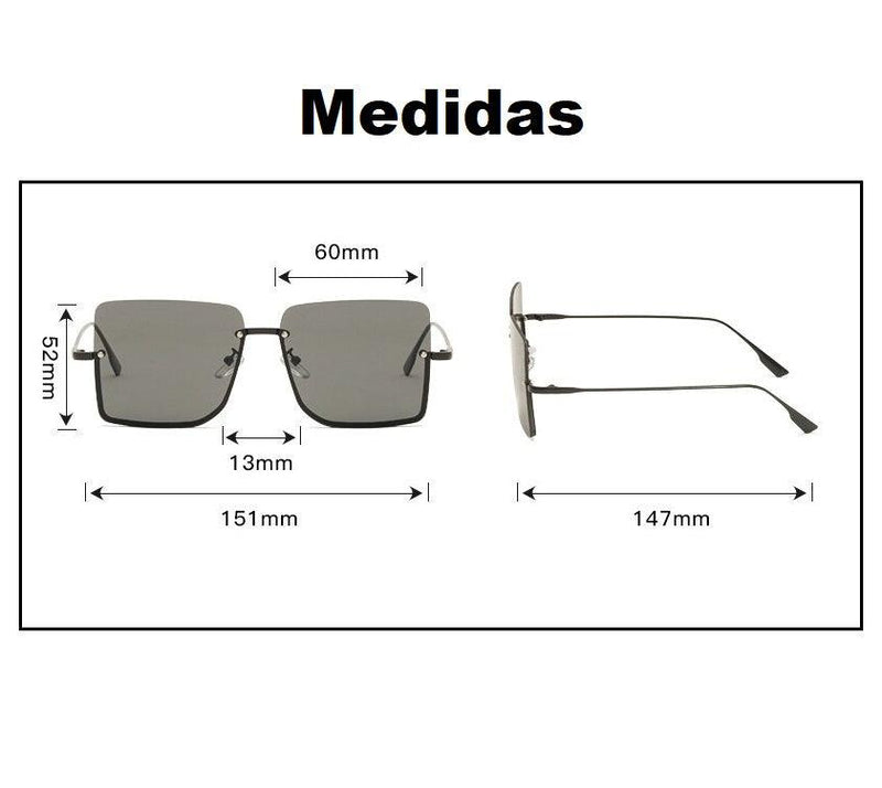 Óculos de Sol Quadrado Edith - Eleganzi