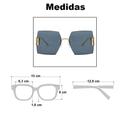 Óculos de Sol Quadrado Élodie - Eleganzi