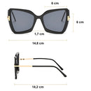 Óculos de Sol Quadrado Oversized - Eleganzi