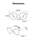 Óculos Gatinho Clip on Lara (2 em 1)