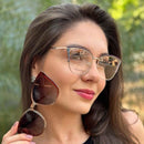 Óculos Gatinho Clip On Lucy (2 em 1) - Eleganzi