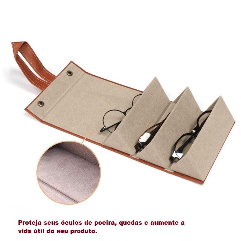 Super Organizador Portátil para 3 Óculos - Eleganzi