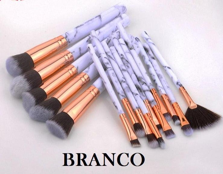 Kit 15 Pincéis de Maquiagem