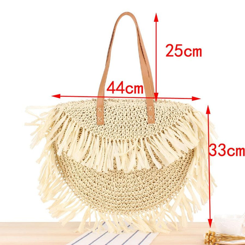 Bolsa de Ombro Palha Lint - Eleganzi