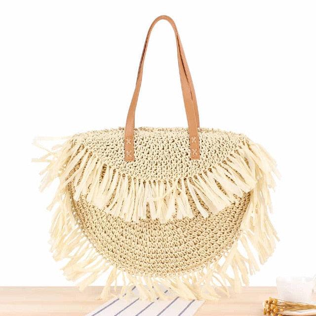Bolsa de Ombro Palha Lint - Eleganzi