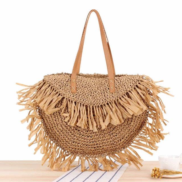 Bolsa de Ombro Palha Lint - Eleganzi
