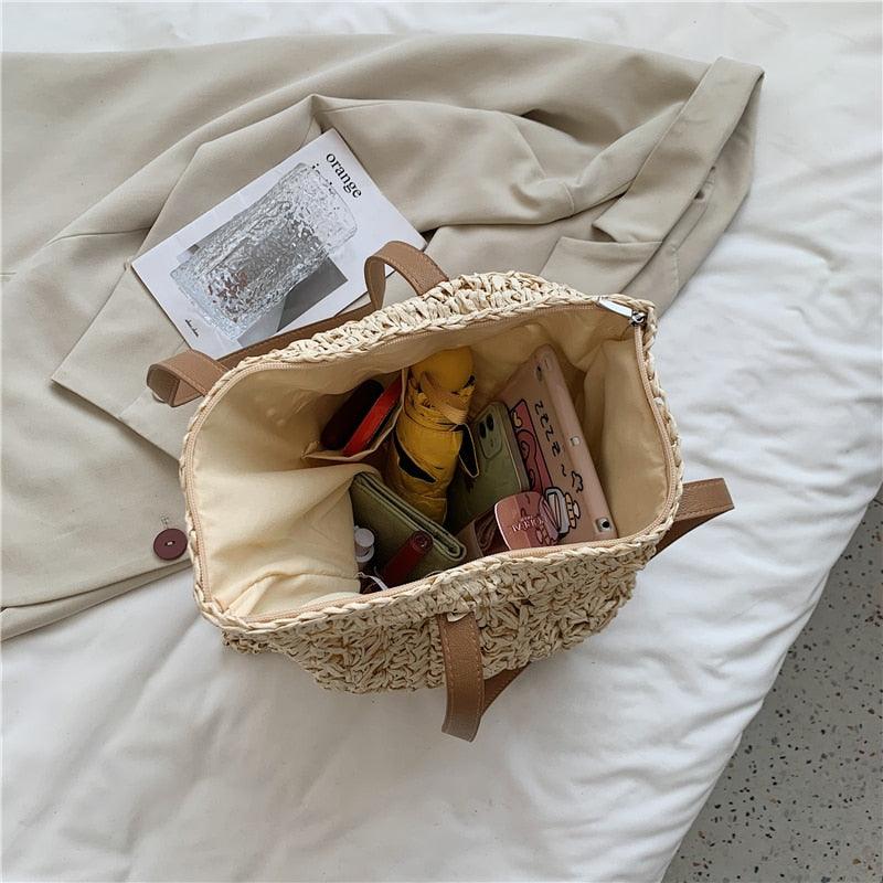 Bolsa de Ombro Palha Miami - Eleganzi