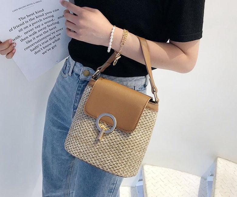 Bolsa Transversal de Palha - Eleganzi