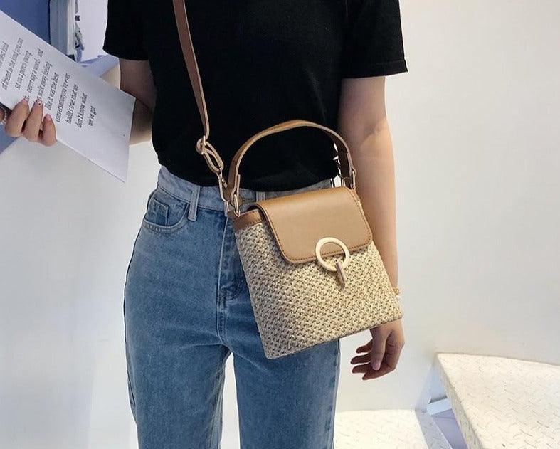Bolsa Transversal de Palha - Eleganzi