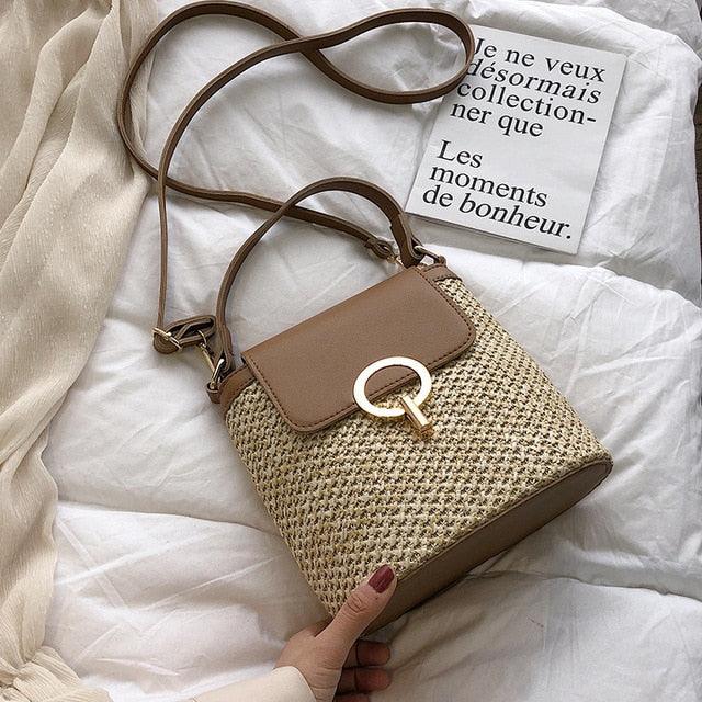 Bolsa Transversal de Palha - Eleganzi