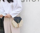 Bolsa Transversal de Palha Hexagonal - Eleganzi