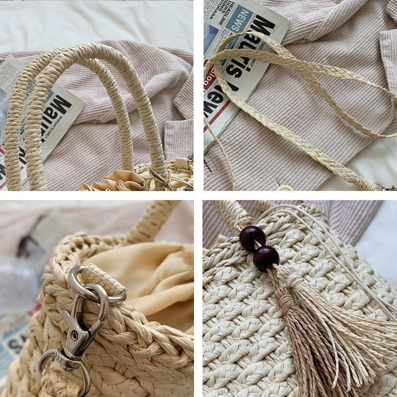 Bolsa Transversal de Palha Ipanema - Eleganzi