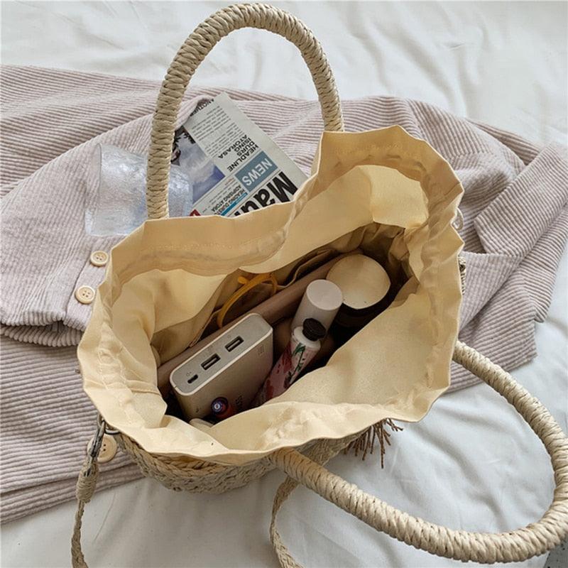 Bolsa Transversal de Palha Ipanema - Eleganzi