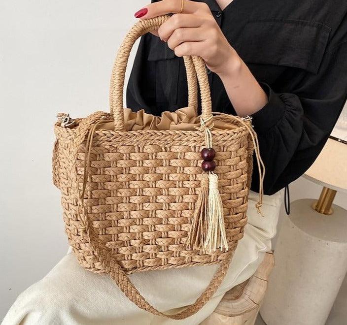 Bolsa Transversal de Palha Ipanema - Eleganzi