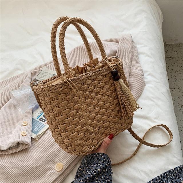 Bolsa Transversal de Palha Ipanema - Eleganzi