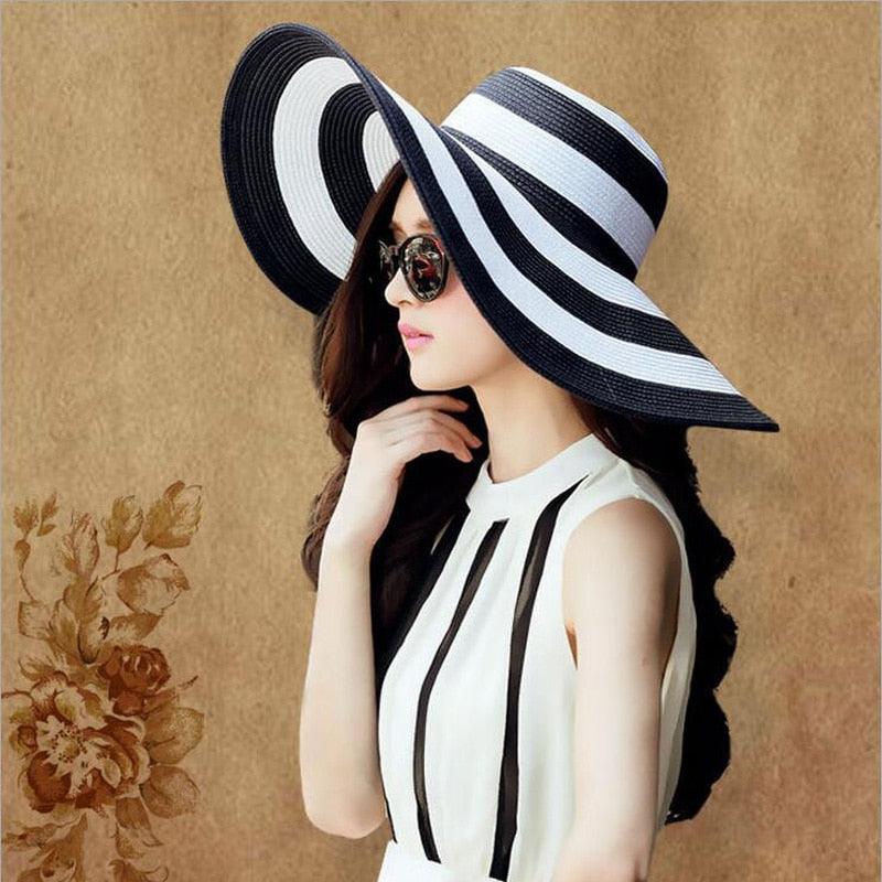 Chapéu Feminino Floppy Listrado - Eleganzi