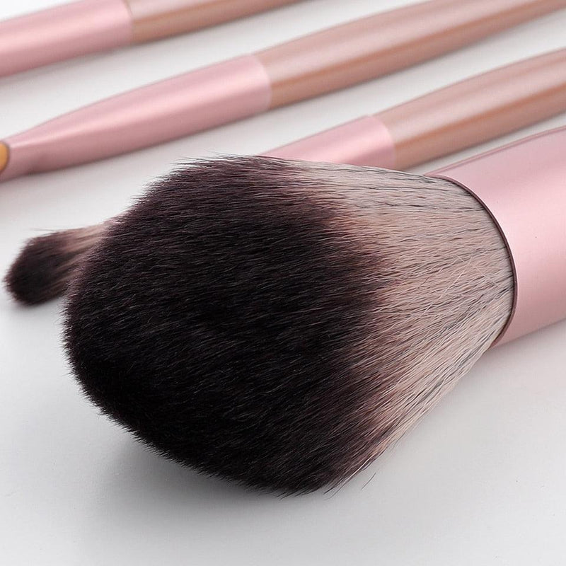 Kit 12 Pincéis de Maquiagem Ouro Rosa - Eleganzi