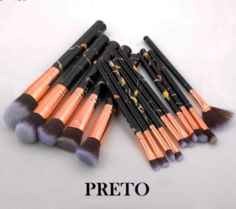 Kit 15 Pincéis de Maquiagem - Eleganzi