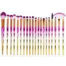 Kit 20 Pincéis de Maquiagem (Unicórnio Diamante) - Eleganzi