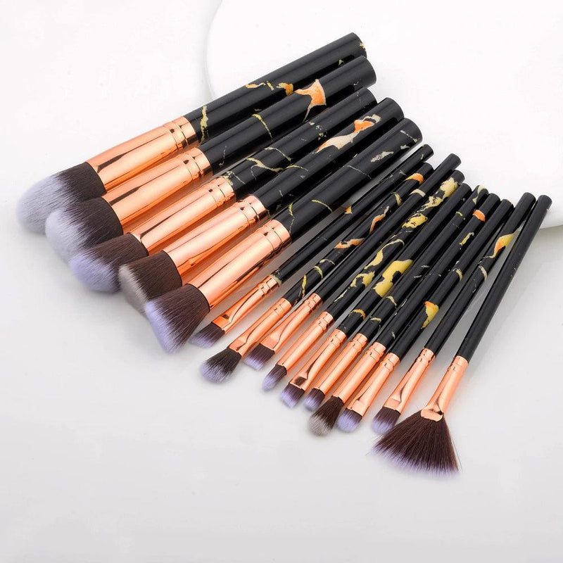 Kit 15 Pincéis de Maquiagem