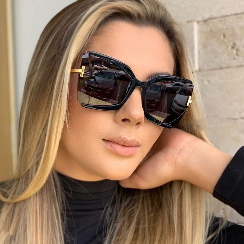 Óculos de Sol Quadrado Oversized - Eleganzi