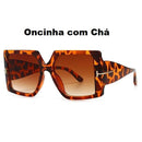 Óculos de Sol Quadrado Oversized Bethany - Eleganzi