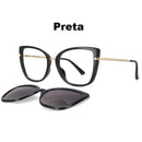 Óculos Gatinho Clip On Cléo (2 em 1) - Eleganzi