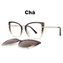 Óculos Gatinho Clip On Cléo (2 em 1) - Eleganzi