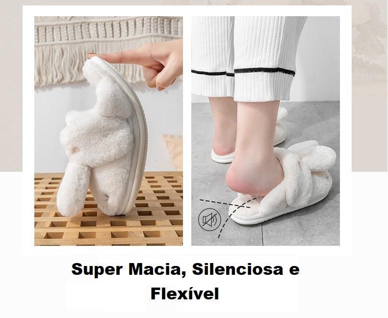 Pantufa da Coelhinha Serelepe 2 em 1 - Solado Antiderrapante - Eleganzi
