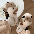 Pantufa Vaquinha Estrela - Solado Antiderrapante - Eleganzi