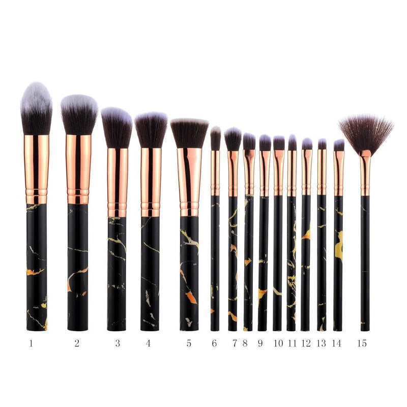 Kit 15 Pincéis de Maquiagem