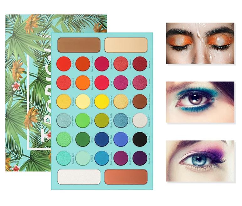 Paleta de Sombras Docolor Tropical (34 Cores)