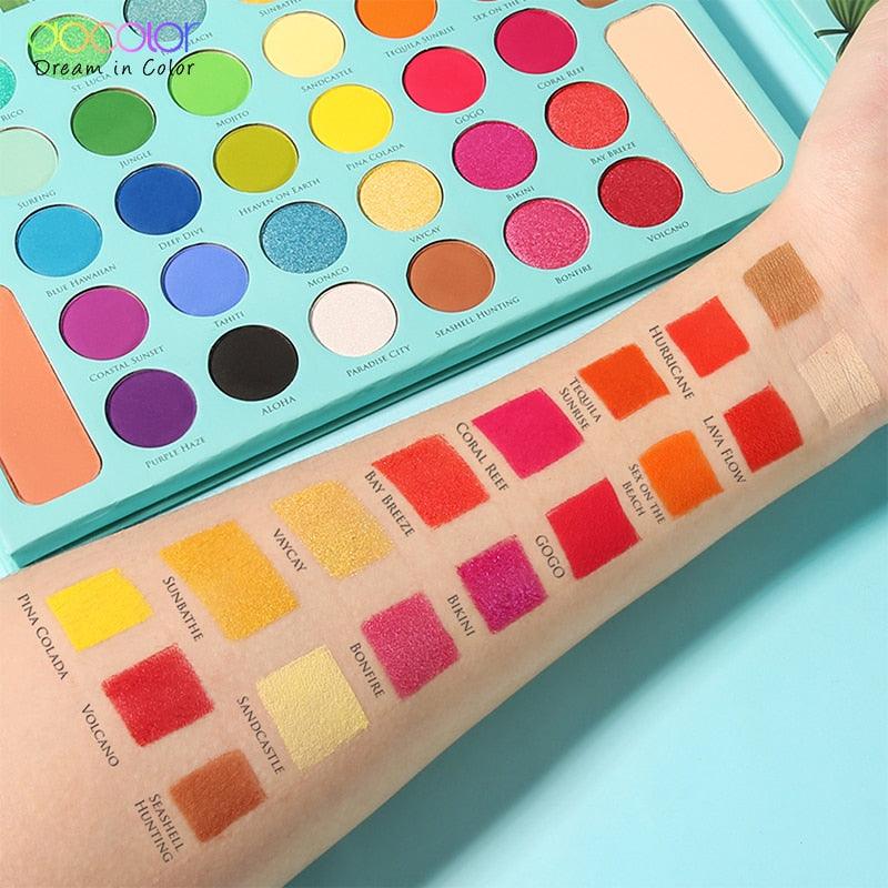 Paleta de Sombras Docolor Tropical (34 Cores)