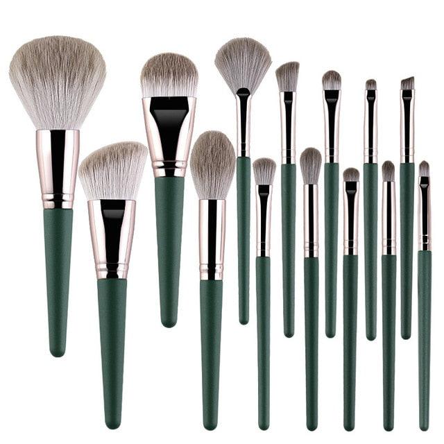 Kit 14 Pincéis de Maquiagem