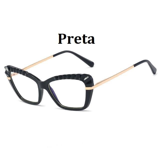 Armação de Óculos Gatinho Fashion