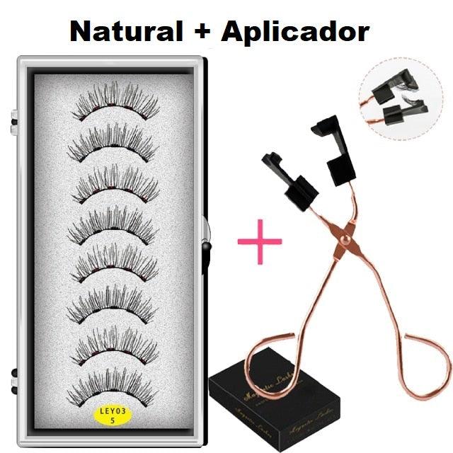 Aplicador de Cílios Magnéticos + 4 Pares de Cílios Postiços