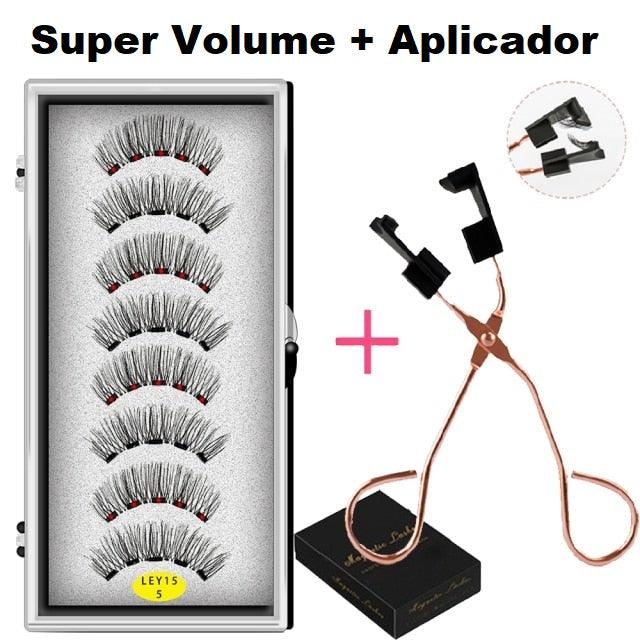Aplicador de Cílios Magnéticos + 4 Pares de Cílios Postiços